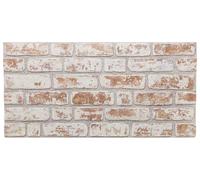 vidaXL : Panneaux muraux, 10 pièces, 100 x 50 cm, rouge et blanc, en polystyrène expansé (EPS)
