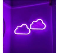 Panneaux néon en forme de nuages pour la chambre d'une adolescente dans une résidence universitaire – Jolies lumières néon en forme de nuages pour la décoration de chambre, les anniversaires, les mari
