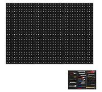 Panneaux perforés en métal - Étagère murale en pegboard 61 x 30 cm - Lot de 3 - Fixation murale - Établi de garage - Rangement d'outils