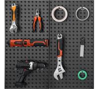 Panneaux perforés métalliques 2 panneaux 81 cm x 41 cm Organisateur mural pour outils de garage