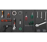Panneaux perforés métalliques 4 panneaux 24" x 12" Organisateur mural pour outils de garage