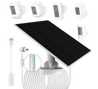 panneaux solaires 6W/5V avec alerte de charge, pour caméras Ring avec batteries rechargeables, compatibles avec Spotlight Cam, Stick Up Cam/Pro, Spotlight Cam Plus/Pro,13.2ft/4m câble de charge