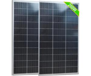 Panneaux solaires, construction durable, haut rendement, 2 panneaux de 100 W, 18 V, 100 W