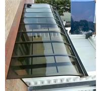 Panneaux transparents en polycarbonate pour toiture extérieure - Protection contre la pluie - Facile à couper - Gris - 500 x 180 x 0,1 cm (L x l x P)