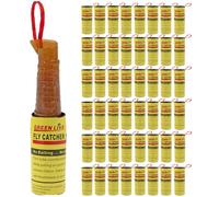 Panngu Lot de 48 Rouleaux de Colle pour Attrape-Mouches, pour intérieur - Jaune