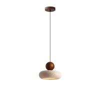 PANNN Suspension Bois À LED Lustre Nordique En Travertin Suspension Réglable À Trois Lumières Lamp De Cuisine Vintage Style Japonais Wabi-sabi Convient Salle À Manger Salon Chambre À Coucher(20cm)