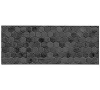 Panorama Crédence Adhésive Cuisine Carrelage Hexagonal Noir 60x300 cm - Protege Mur - Protection Anti Eclaboussure