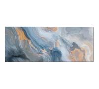 Panorama Crédence Adhésive Cuisine Marbre Bleu et Orange 40x200 cm - Crédence Adhésive pour Cuisine - Protege Mur Cuisine