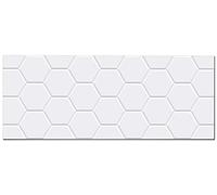 Panorama Crédence Adhésive Cuisine Tuile Hexagonale Blanche 40x200 cm - Protege Mur - Protection Anti Eclaboussure