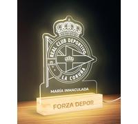 Panorama Lampe de Chevet Foot 15x22 cm Deportivo - Lampe Led Personnalisé - Veilleuse Enfant pour Table de Nuit - Lumiere Chambre Decoration - Cadeau Personnalisé et Original