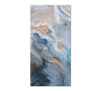 Panorama Tapis du Sol Allée - Différentes Tailles - (Marbre Bleu et Orange 60x250 cm)