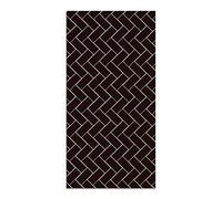 Panorama Tapis du Sol Cuisine Salle de Bain - Différentes Tailles - (Mosaïque de Briques Noires 100x140 cm)