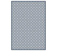 Panorama Tapis Vinyle Couloir Bleu Foncé - 140x200 cm - Tapis Antidérapant Cuisine Lavable - Vinyle Sol Antifongique pour Intérieur et Extérieur