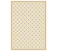 Panorama Tapis Vinyle Couloir Jaune - 100x140 cm - Tapis Antidérapant Cuisine Lavable - Vinyle Sol Antifongique pour Intérieur et Extérieur