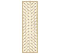 Panorama Tapis Vinyle Couloir Jaune - 60x200 cm - Tapis Antidérapant Cuisine Lavable - Vinyle Sol Antifongique pour Intérieur et Extérieur