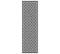 Panorama Tapis Vinyle Couloir Noir - 60x200 cm - Tapis Antidérapant Cuisine Lavable - Vinyle Sol Antifongique pour Intérieur et Extérieur