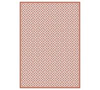 Panorama Tapis Vinyle Couloir Rouge - 140x200 cm - Tapis Antidérapant Cuisine Lavable - Vinyle Sol Antifongique pour Intérieur et Extérieur
