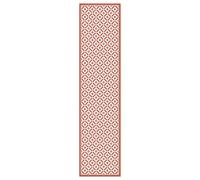 Panorama Tapis Vinyle Couloir Rouge - 60x250 cm - Tapis Antidérapant Cuisine Lavable - Vinyle Sol Antifongique pour Intérieur et Extérieur