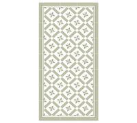 Panorama Tapis Vinyle Couloir Vert Clair - 40x80 cm - Tapis Antidérapant Cuisine Lavable - Vinyle Sol Antifongique pour Intérieur et Extérieur