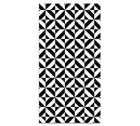 Panorama Tapis Vinyle du Sol Allée - Différentes Tailles - (Géométrie Noir 80x250 cm)