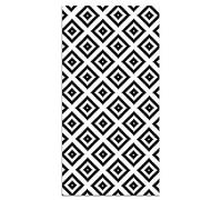 Panorama Tapis Vinyle du Sol Cuisine Salle de Bain - Différentes Tailles - (Carrés Noirs 60x110 cm)