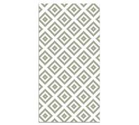 Panorama Tapis Vinyle du Sol Cuisine Salle de Bain - Différentes Tailles - (Carrés Verts 80x150 cm)