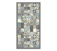 Panorama Tapis Vinyle - Modèle Carreaux Ciments Cuisine Bleu 60x110 cm - Différentes Tailles - Deco Maison, Cuisine, Chambre et Exterieur