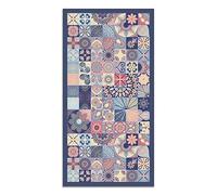 Panorama Tapis Vinyle - Modèle Carreaux Ciments Cuisine Rose 60x200 cm - Différentes Tailles - Deco Maison, Cuisine, Chambre et Exterieur