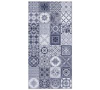 Panorama Tapis Vinyle - Modèle Carreaux Ciments Nijar Bleu 60x110 cm - Différentes Tailles - Deco Maison, Cuisine, Chambre et Exterieur