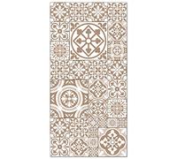 Panorama Tapis Vinyle - Modèle Carreaux Ciments Talavera Brun 100x140 cm - Différentes Tailles - Deco Maison, Cuisine, Chambre et Exterieur