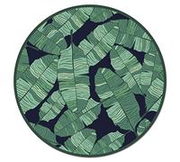 Panorama Tapis Vinyle - Modèle Feuille de Bananier Rond 150x150 cm - Différentes Tailles - Deco Maison, Cuisine, Chambre et Exterieur
