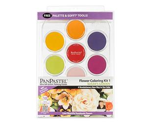 PanPastel Susan Tierney Cockburn Flower Coloring #1 Ultra Soft Artist Pastel Kit de 10 couleurs avec outils et palette de sofft 30115