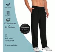 Pantalon à taille élastique et cordon de serrage pour homme, plissé, extensible avec poches, séchage rapide, pantalon de travail L,M,S,XL,XSTissu tissé