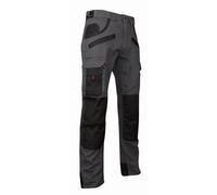 LMA Workwear Pantalon de travail Argile 1261 bicolore poches genouillères Gris nuit/Noir