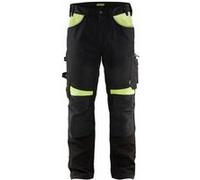 Pantalon artisan BLAKLADER Sans poches flottantes T.40 - NOIR/JAUNE FLUO - 155618609933-40