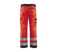 Pantalon artisan haute visibilité 1566 Rouge fluo/Noir Blaklader - 156618115599C 40