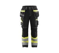 Blakläder Pantalon Artisan 17941370 C62 Haute visibilité Stretch Noir/Jaune fluo