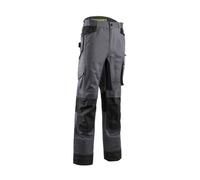 Pantalon de travail renforcé stretch multipoches BARU gris et jaune M Coverguard
