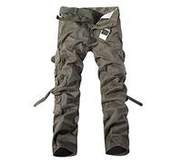 Pantalon Cargo Homme Pantalon Battle Militaire Travail Randonnée Large Pants Multipoches Pantalon Armée Baggy Stretch Slim Ville Décontracté Trekking Fuselé Vintage Sport Regular Skinny Armée Vert 36