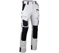 Pantalon Cellule stretch bicolore avec poches genouillères - Blanc/Gris nuit - T.38 - LMA - 1870-38 Blanc G
