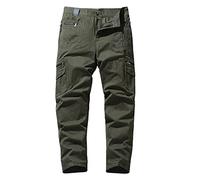Pantalon de combat à coupe ajustée pour homme - Taille élastique - Pantalon de randonnée - Pantalon de travail en plein air - Pantalon de travail cargo Pro Stretch - Léger et confortable - Séchage