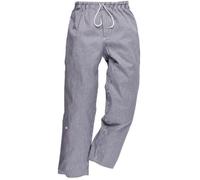 Portwest Pantalon de cuisine Bromley - coton élastiqué pied-de-poule Gris XXS Mixte