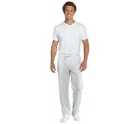 Pantalon de cuisine de travail Chef Pizzaiolo pâtissier pour uniforme infirmière unisexe, Blanc, L