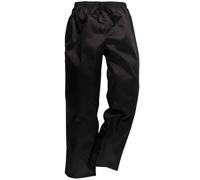 Portwest Pantalon de cuisine Drawstings Élastiqué Texpel 2 poches latérales Noir XXXXL