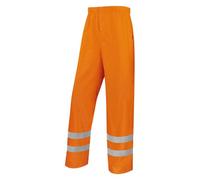 Pantalon de pluie haute visibilité, orange fluo - M