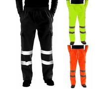 Pantalon de survêtement haute visibilité pour homme - Imperméable - Baggy - Haute visibilité - Réfléchissant - Pantalon de travail ample et confortable - Pantalon de travail léger et confortable