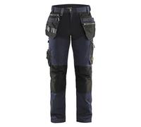 Blåkläder Pantalon de travail Artisan 1599 Stretch - poches flottantes - Bleu marine/Noir 42
