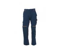 U-Power Pantalon de travail homme ATOM, hydrofuge, protection genoux, haute respirabilité, Bleu