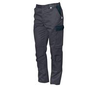 Pantalon de Travail avec Poches Genouillères, 65% Polyester Recyclé/35% Coton, 80 cm Entrejambe (FR/ES, Alpha/Lettres, M, Taille Normale, Taille Normale, Gris)