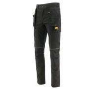 Pantalon de travail avec poches genouillères stretch imperméable Caterpillar TRADE HOLISTER - Noir 42